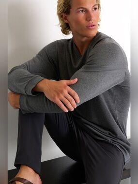 SHAN Men's V-Neck Long-Sleeve in Storm colour